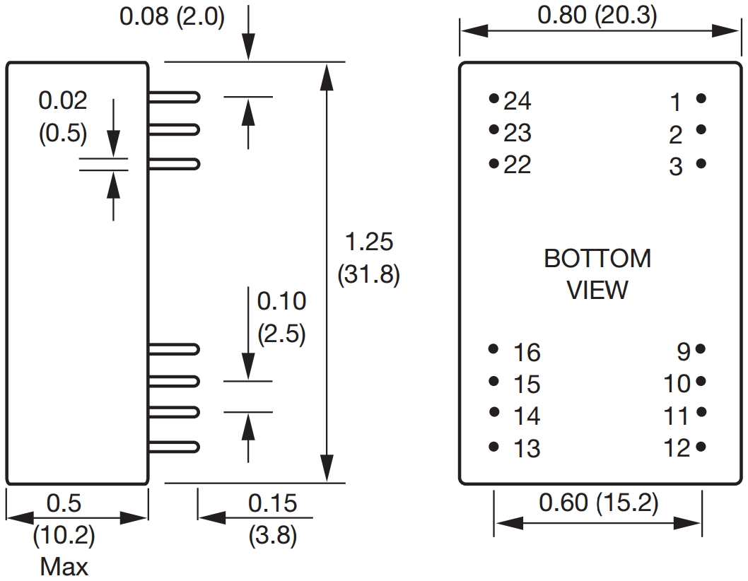 ממיר מתח DC XP POWER JTB0324S12